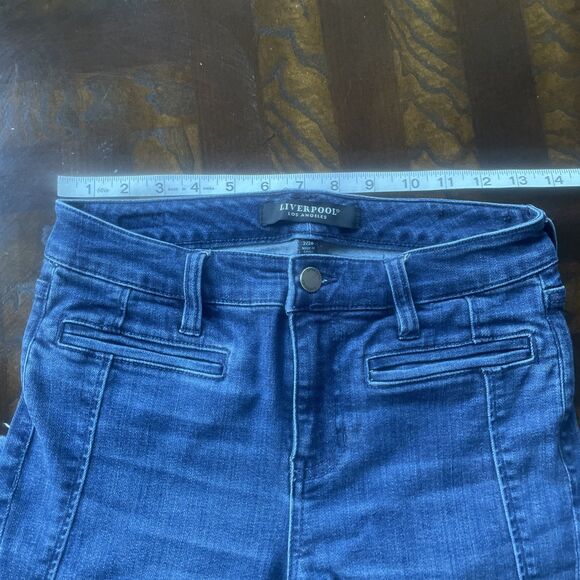 Liverpool Straight Blue Jeans Size 2 Size 26 Raw Hem - Picture 9 of 13